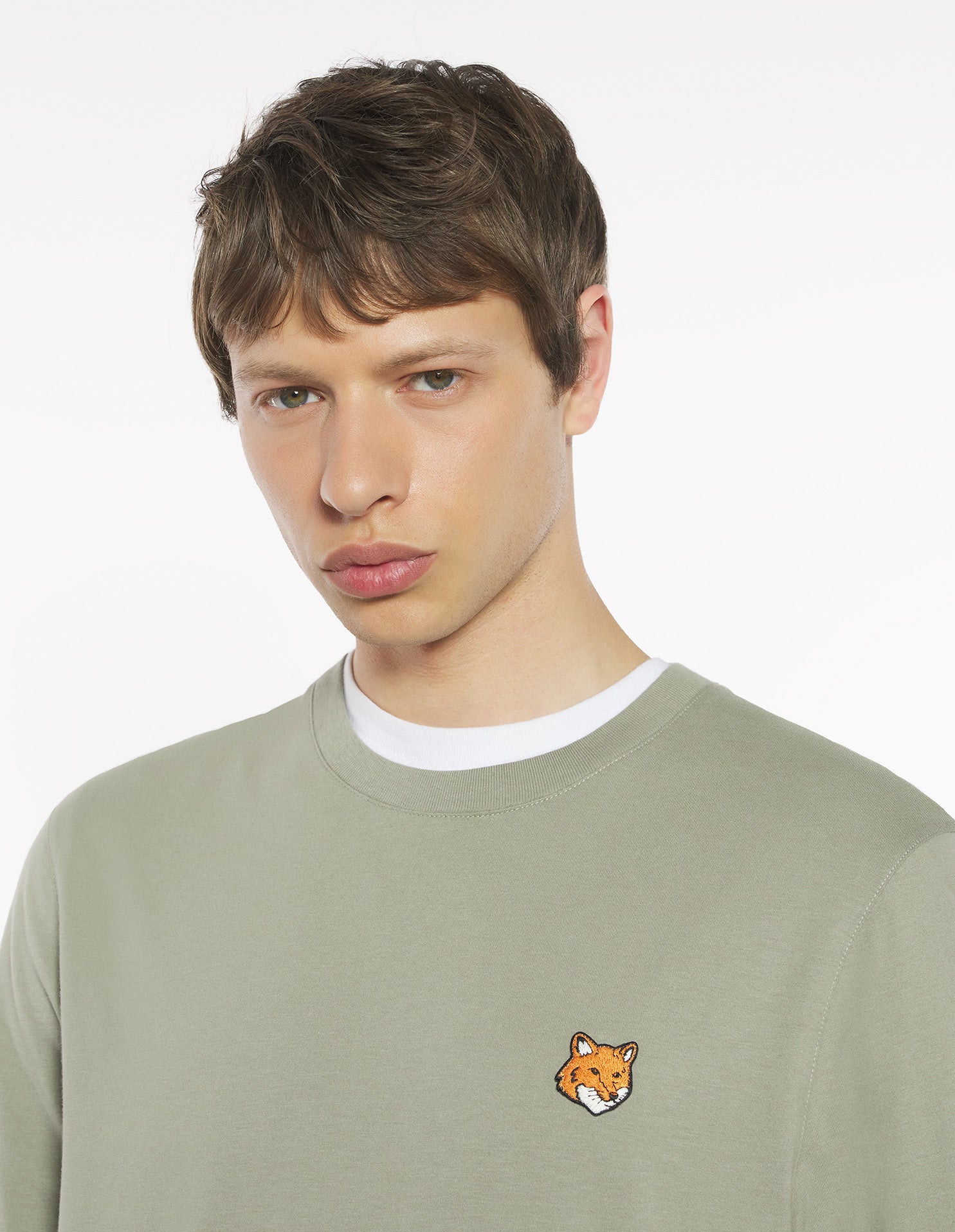 Fox Head Regular Long Sleeve Tee-Shirt - Pebble