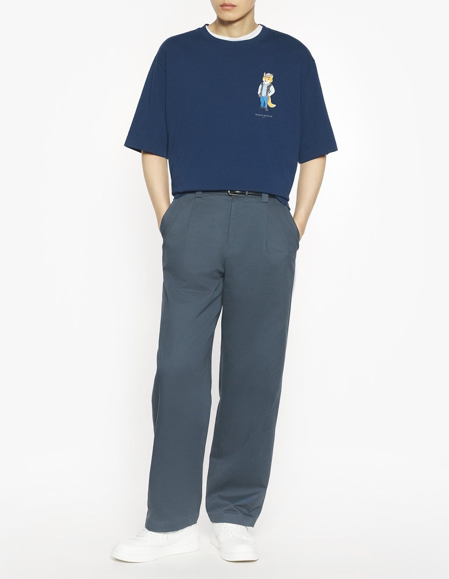 Dressed Fox oversized T-shirt - Dress Blues