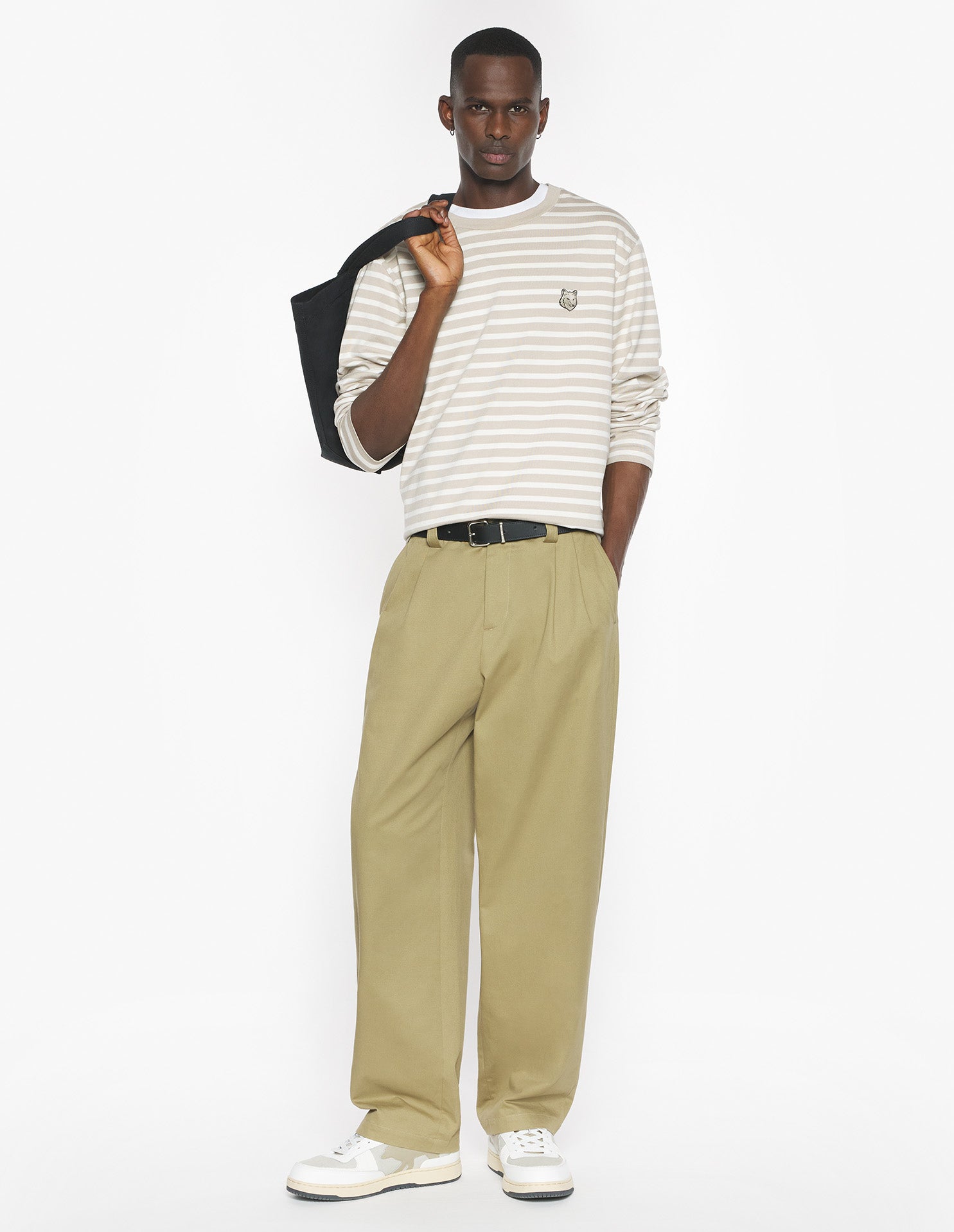 Fox Head Long Sleeve Tee-Shirt - Pure Cashmere/Tapioca