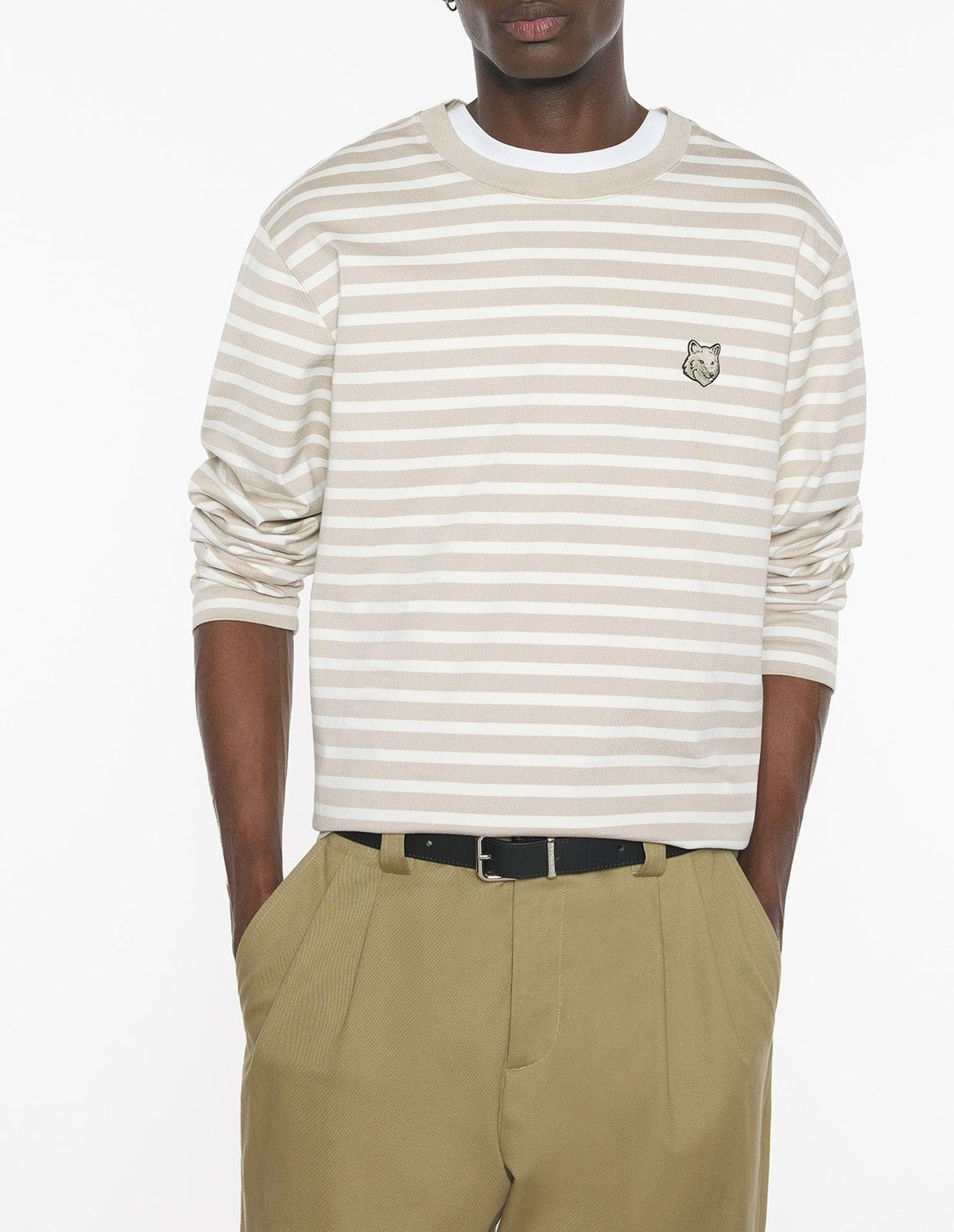 T-shirt à manches longues Fox Head - Pure Cashmere & Tapioca