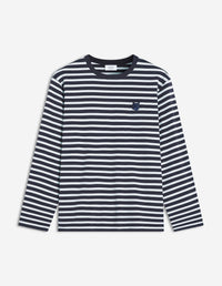 Fox Head Long Sleeve Tee-Shirt - Navy/White