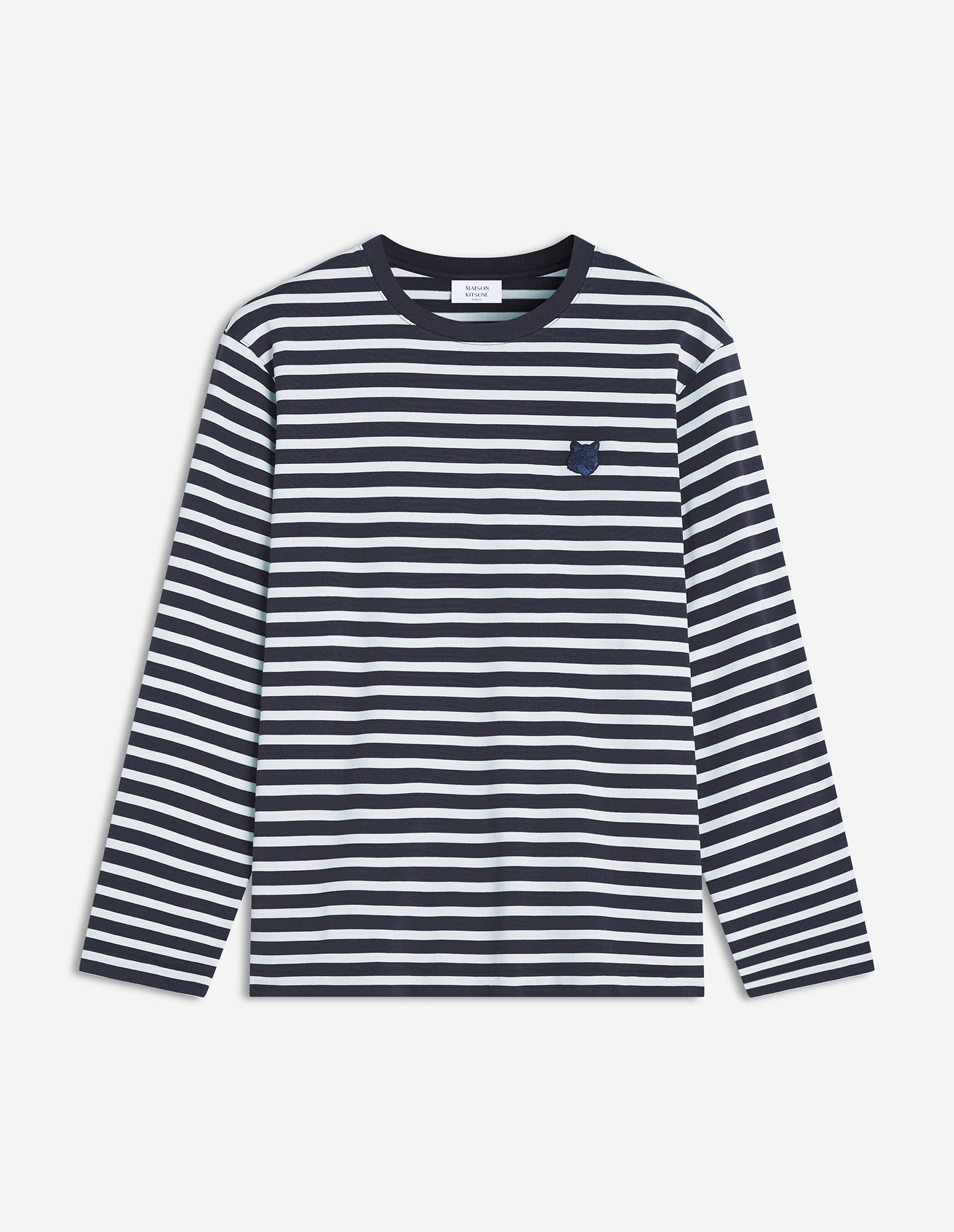 Fox Head Long Sleeve Tee-Shirt - Navy/White