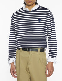 T-shirt à manches longues Fox Head - Navy & White