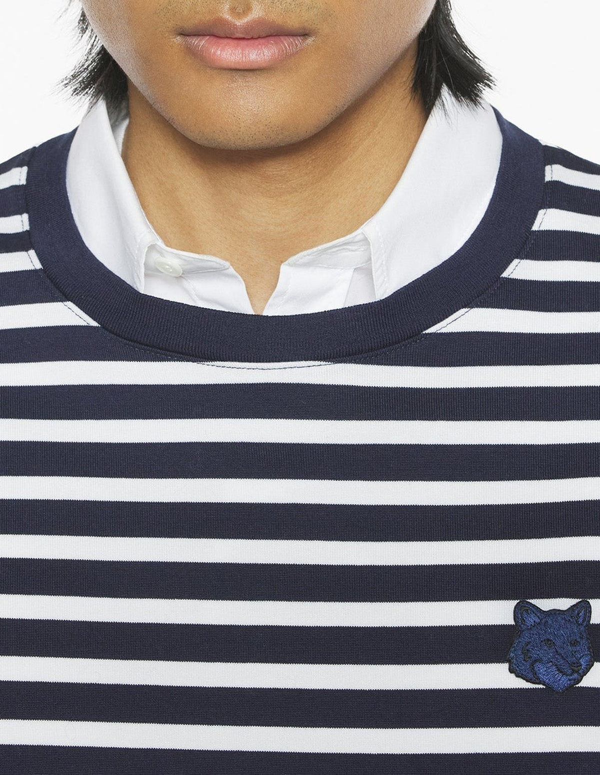 T-shirt à manches longues Fox Head - Navy & White