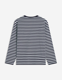 Fox Head Long Sleeve Tee-Shirt - Navy/White