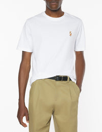 Standing Fox embroidered T-shirt - White