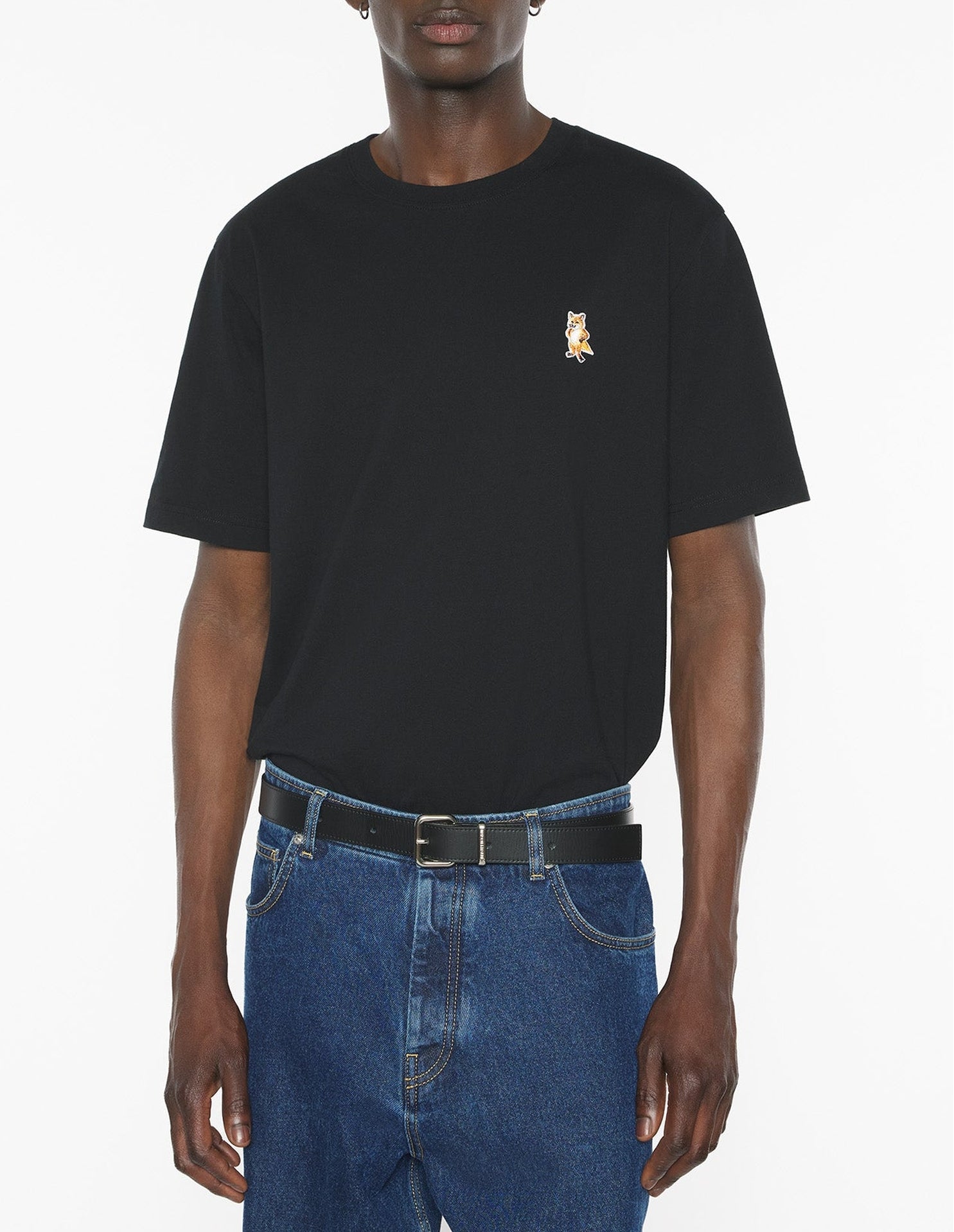 T-shirt brodé Standing Fox - Black