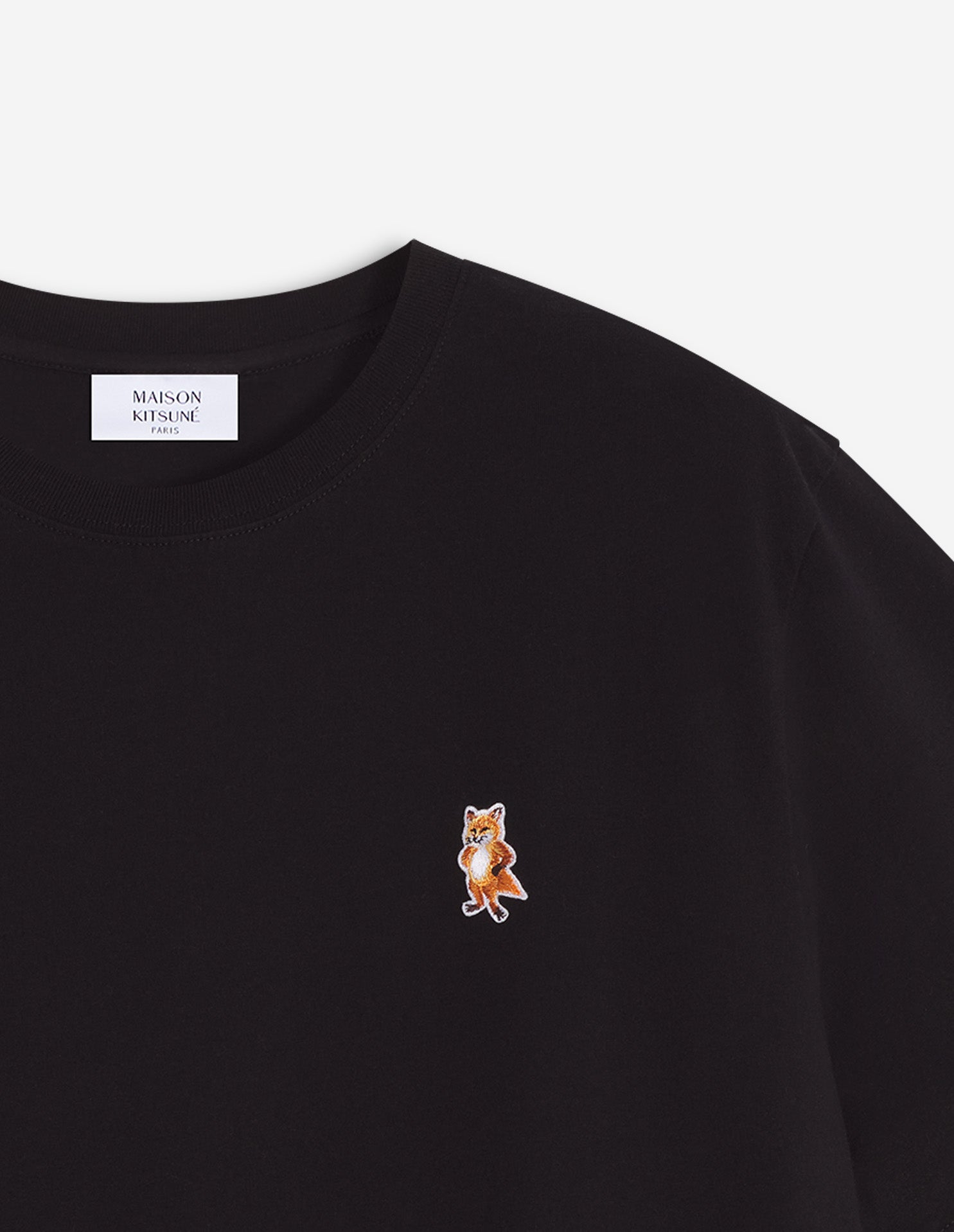 T-shirt brodé Standing Fox - Black