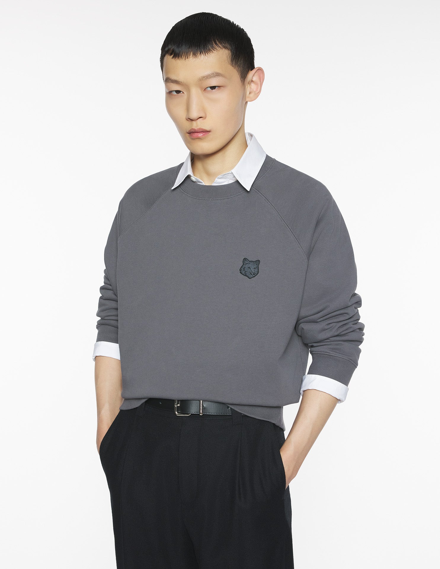 Fox Head Oversize Sweatshirt - Charcoal