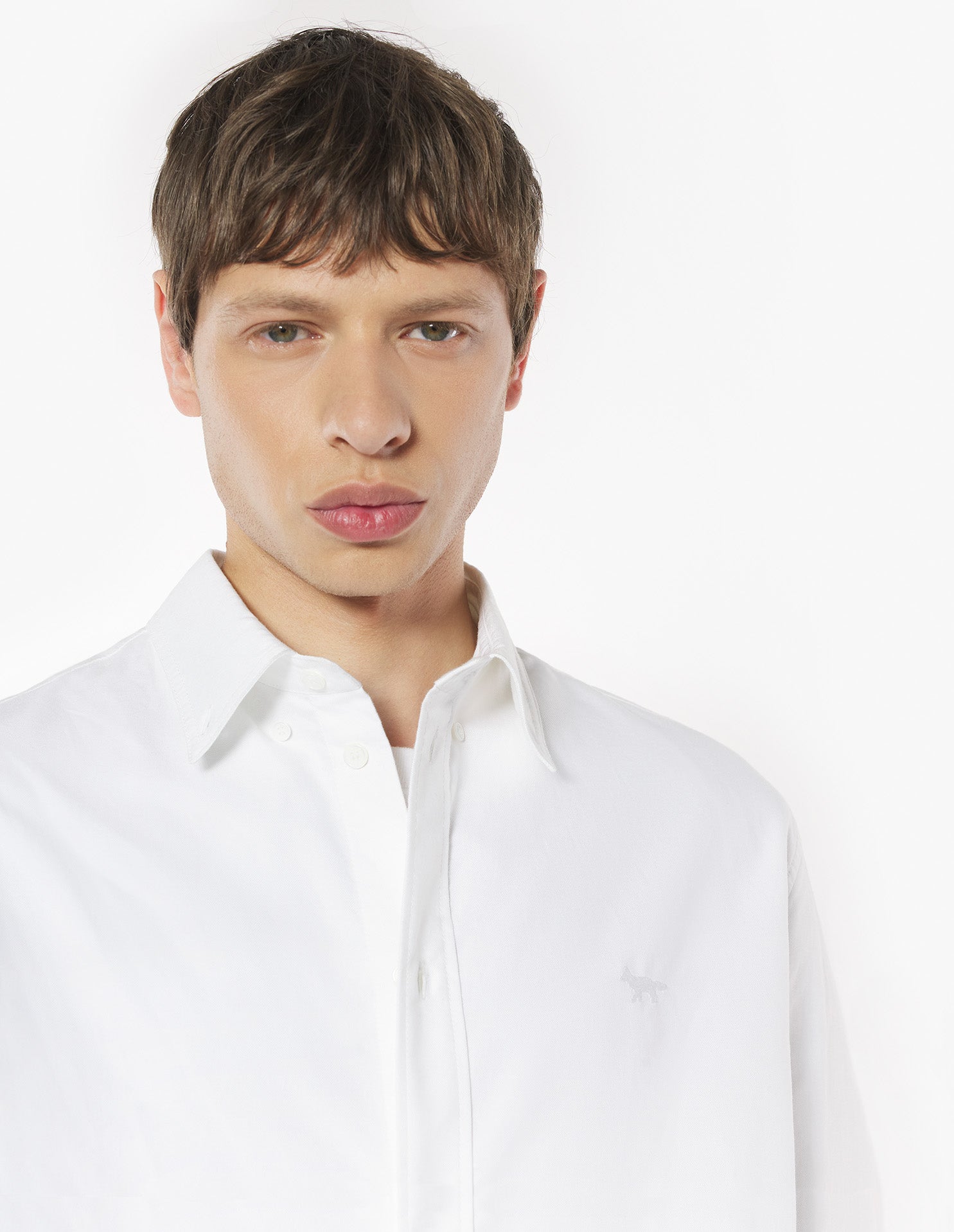Profile Fox Button Down Shirt - White