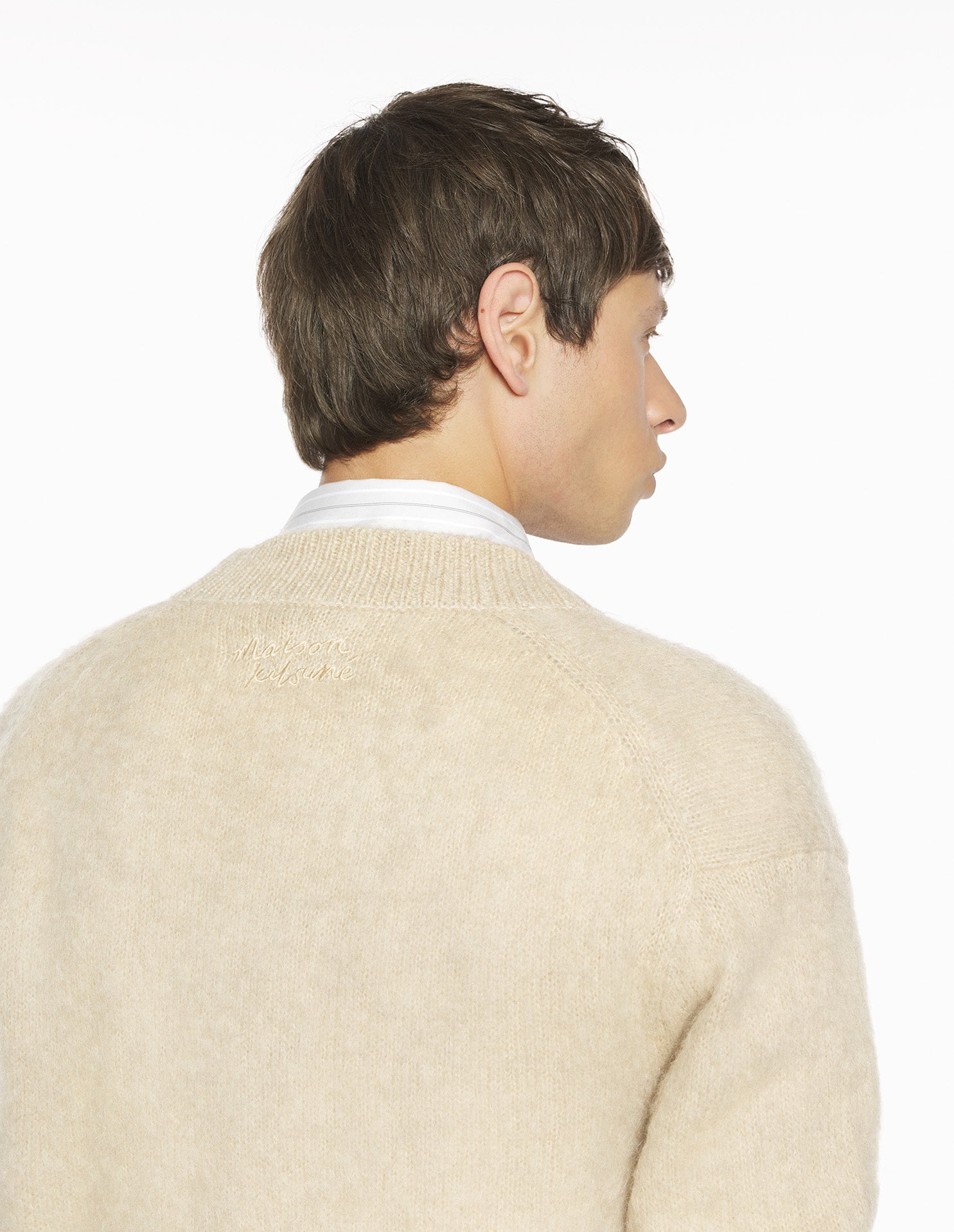 Brushed Mohair Comfort Cardigan - Safari