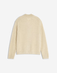Brushed Mohair Comfort Cardigan - Safari