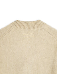 Brushed Mohair Comfort Cardigan - Safari