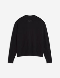 Textured Wool Argyle Cardigan - Black