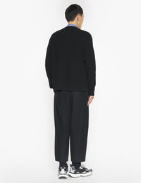Fox Head Ribbed Regular Cardigan - Black