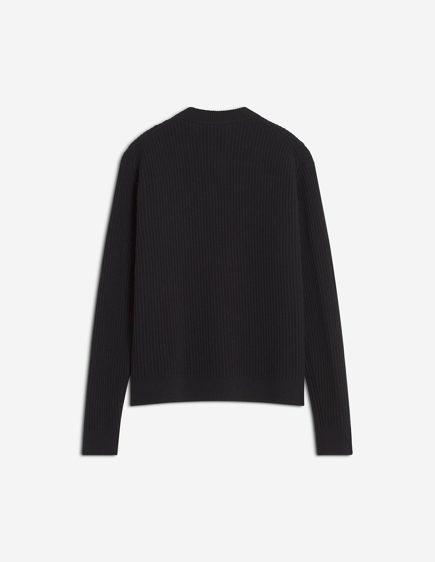 Fox Head Ribbed Regular Cardigan - Black
