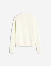 Fox Head Ribbed Regular Cardigan - Ecru