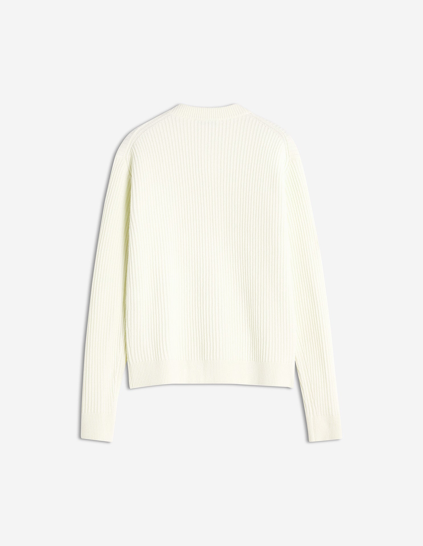 Fox Head Ribbed Regular Cardigan - Ecru