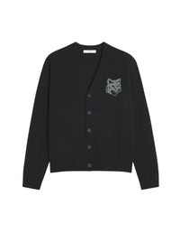 Wool print cardigan - Black & Medium Grey