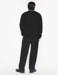 Wool print cardigan - Black & Medium Grey