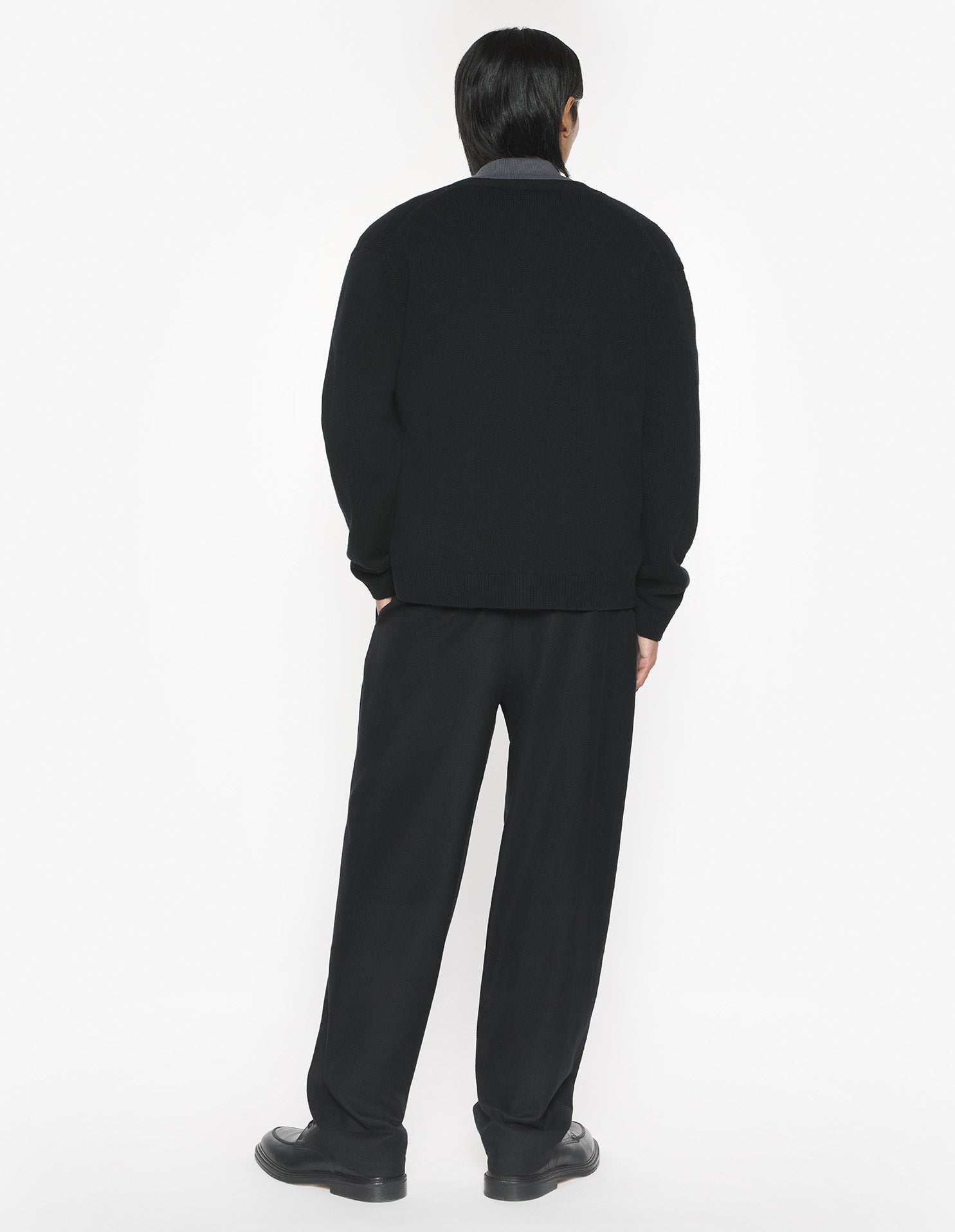 Wool print cardigan - Black & Medium Grey