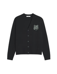 Cardigan à imprimé en laine - Black & Medium Grey