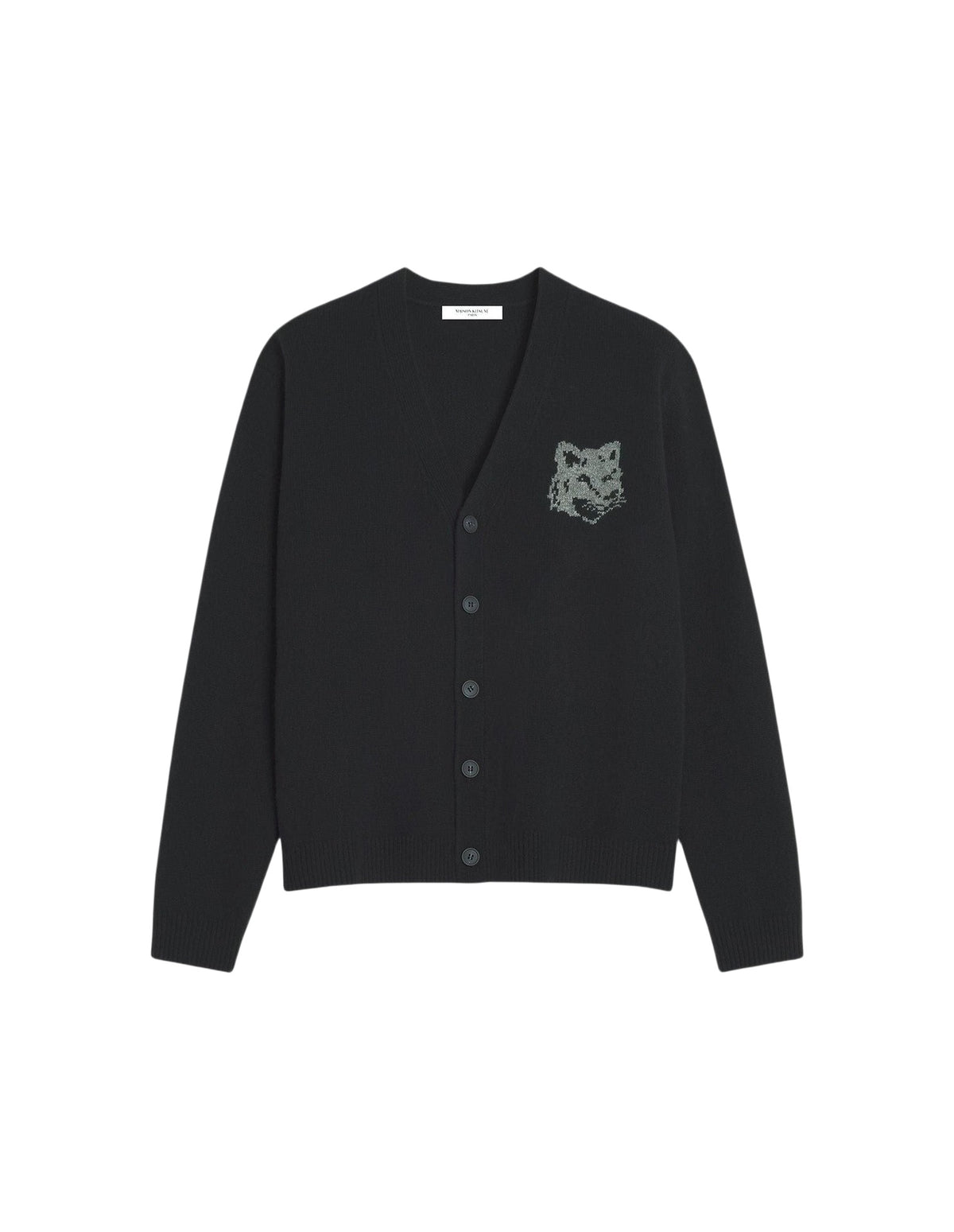 Cardigan à imprimé en laine - Black & Medium Grey