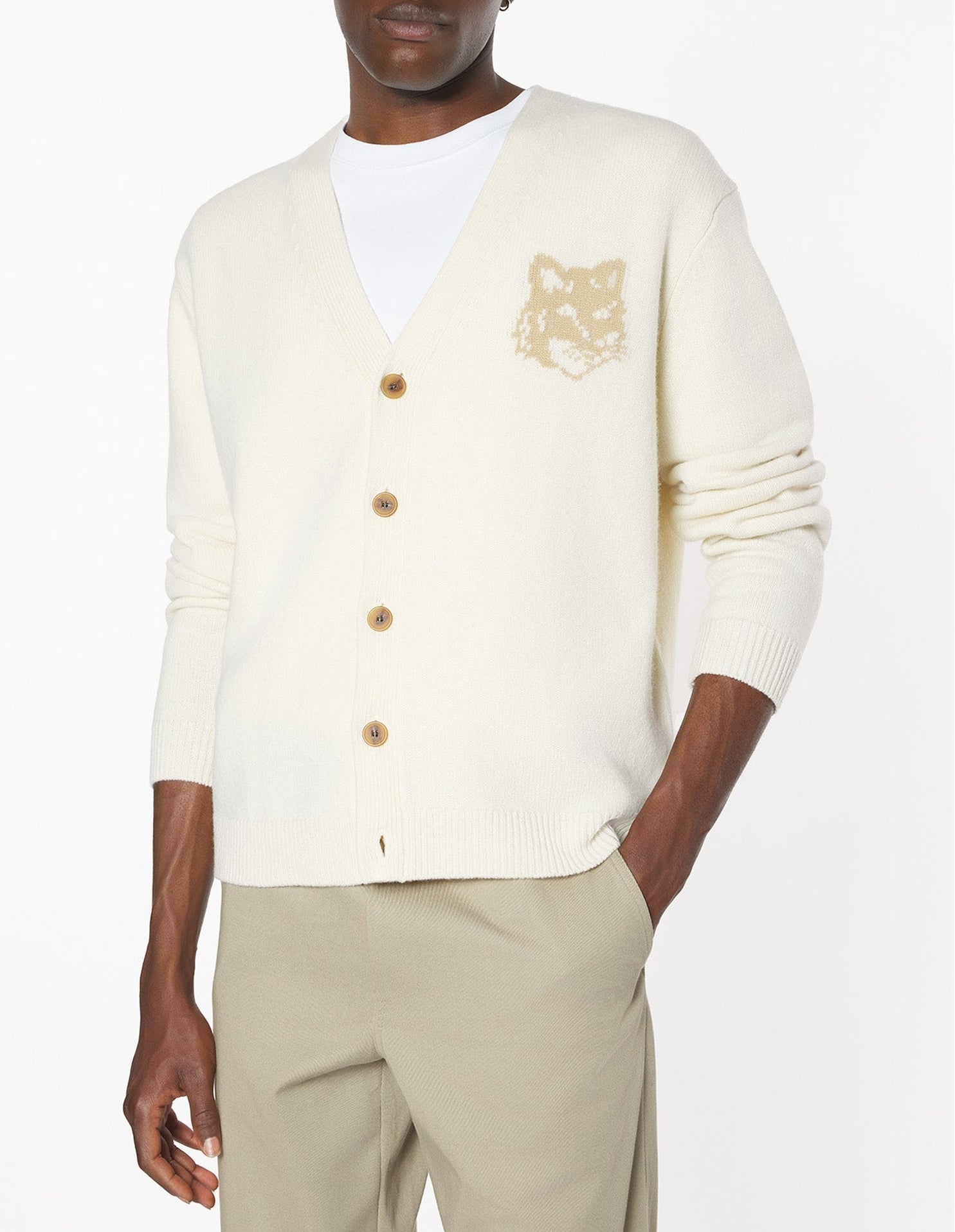 Cardigan à imprimé en laine - Solitary Star & Safari