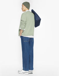 Fox Head Intarsia Merino Cardigan - Sea Foam/Solitary Star