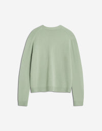 Fox Head Intarsia Merino Cardigan - Sea Foam/Solitary Star