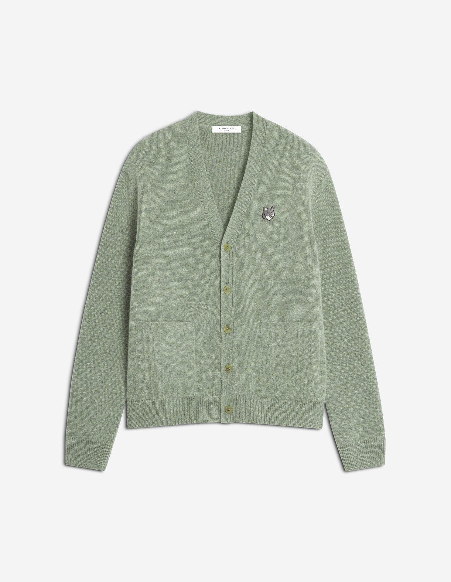 Fox Head Milano Lambswool Cardigan - Pebble