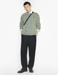 Fox Head Milano Lambswool Cardigan - Pebble