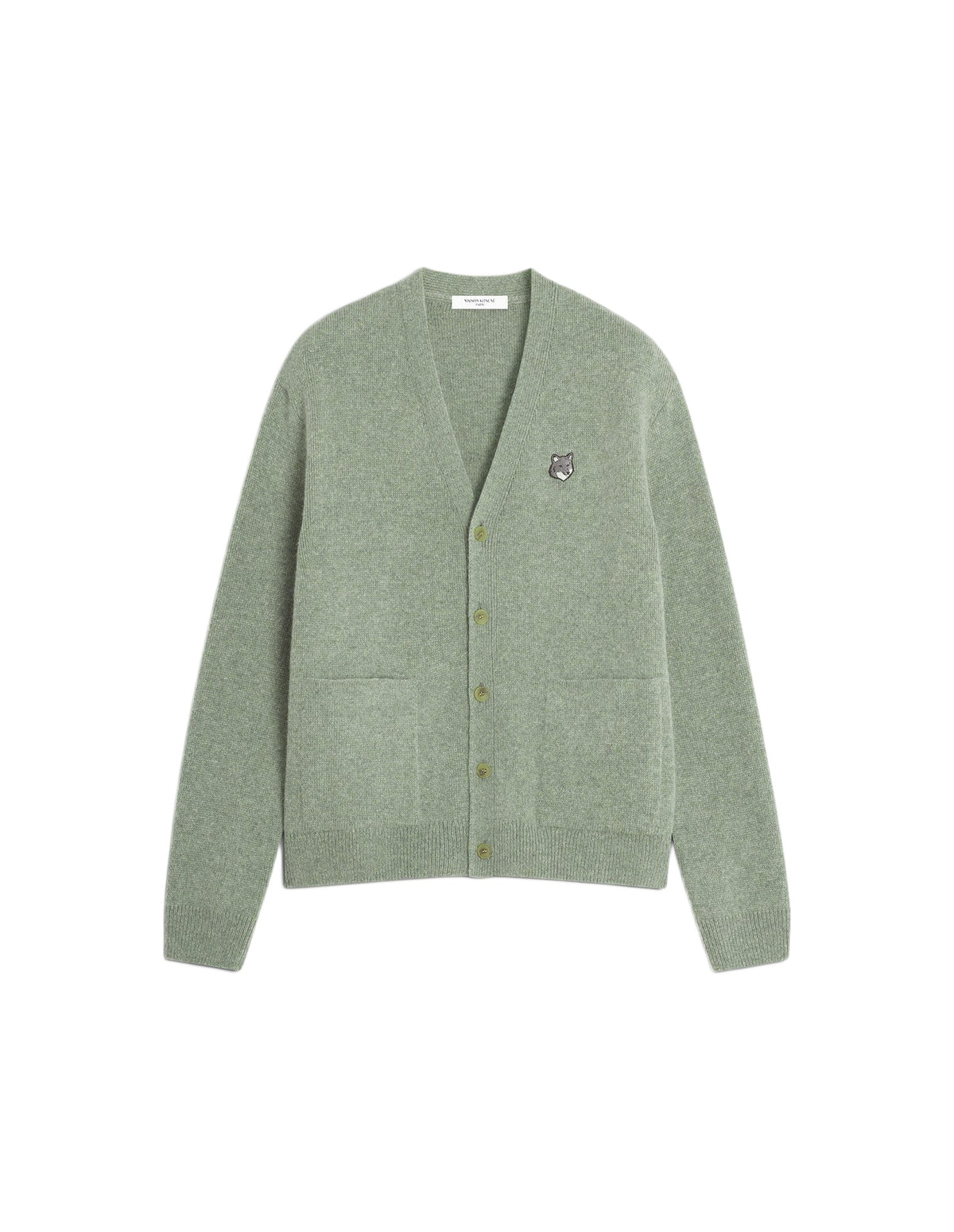 Cardigan Milano Fox Head en laine - Pebble