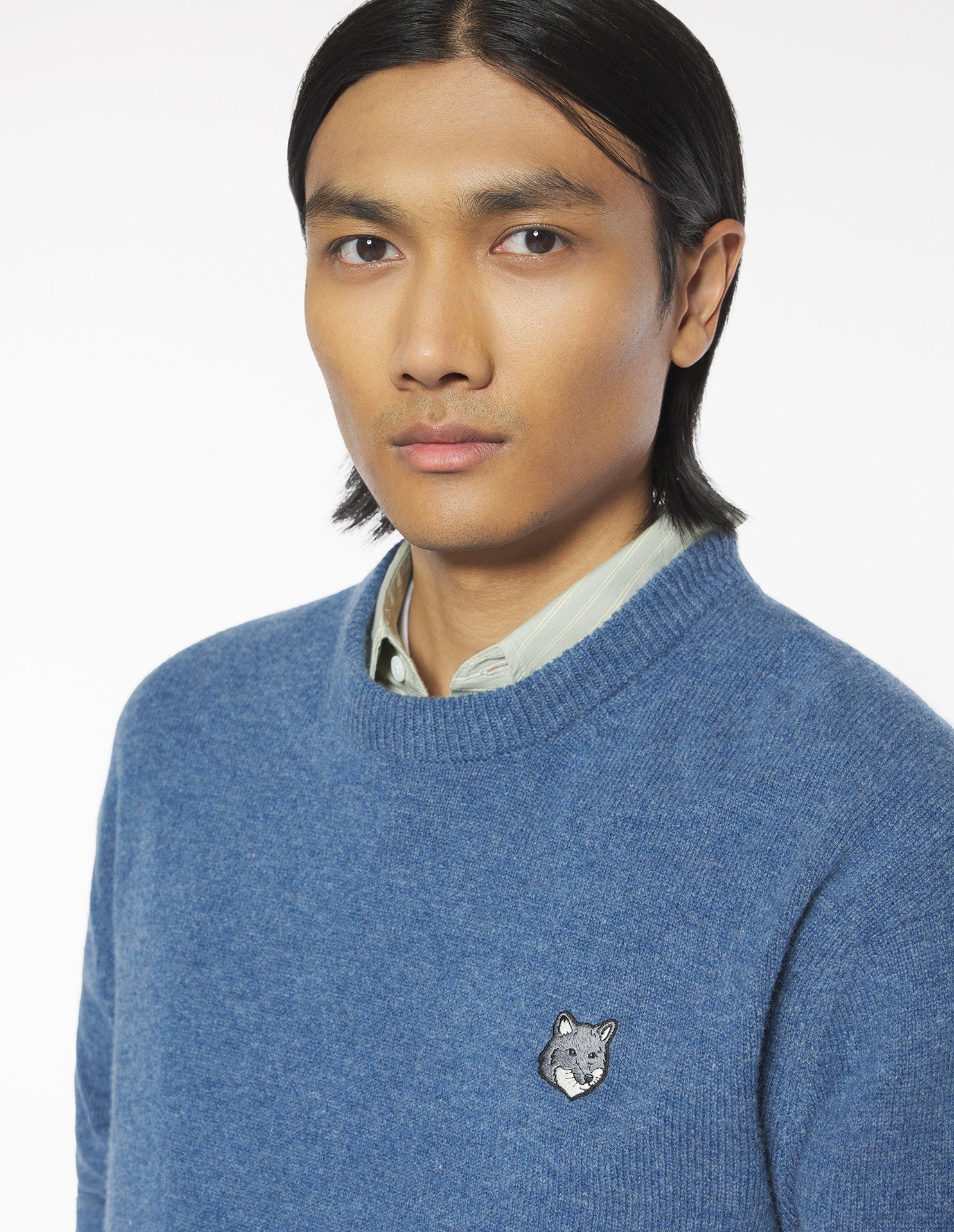 Fox Head Lambswool Comfort Jumper - Infinity
