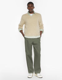 Brushed Mohair Comfort Jumper - Safari