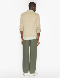 Brushed Mohair Comfort Jumper - Safari