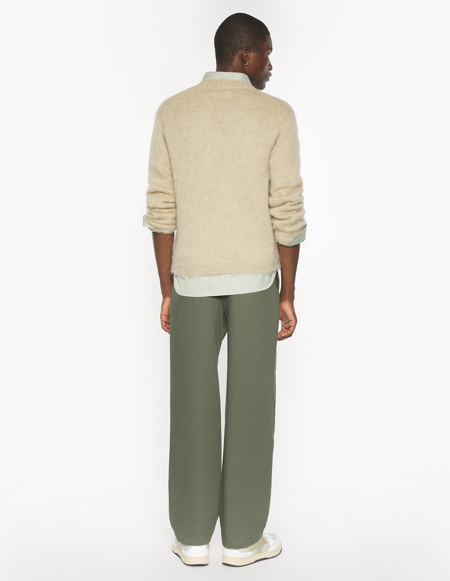 Brushed Mohair Comfort Jumper - Safari