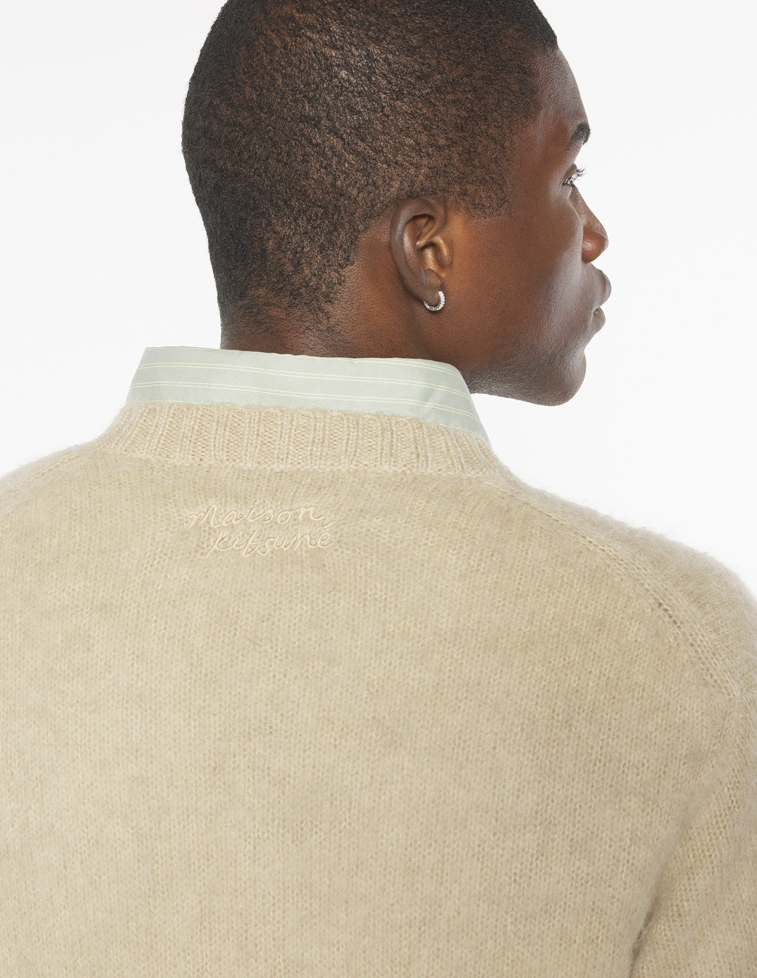 Brushed Mohair Comfort Jumper - Safari