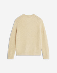 Brushed Mohair Comfort Jumper - Safari