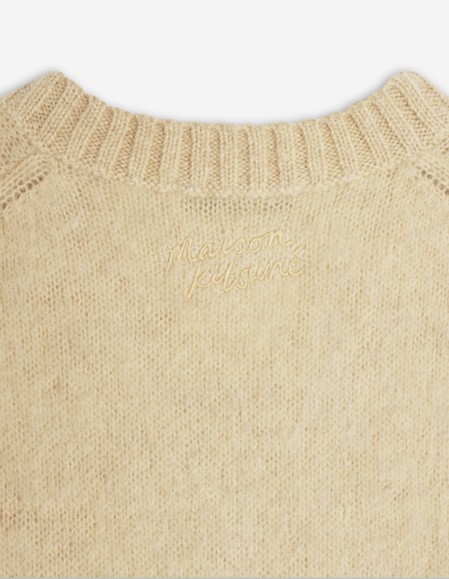 Brushed Mohair Comfort Jumper - Safari