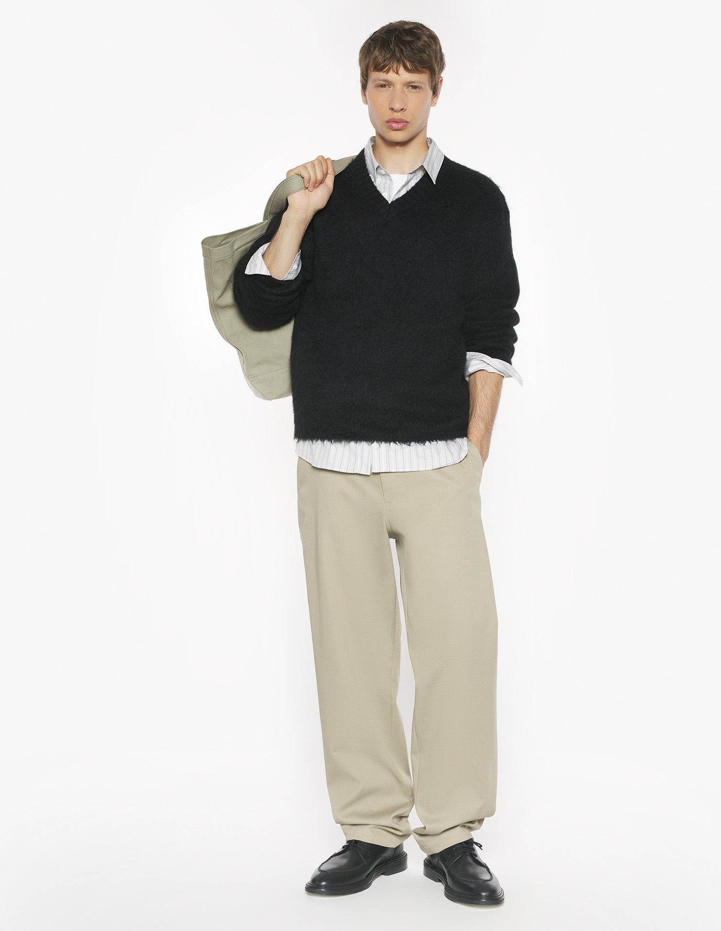 Brushed Mohair Comfort Jumper - Black