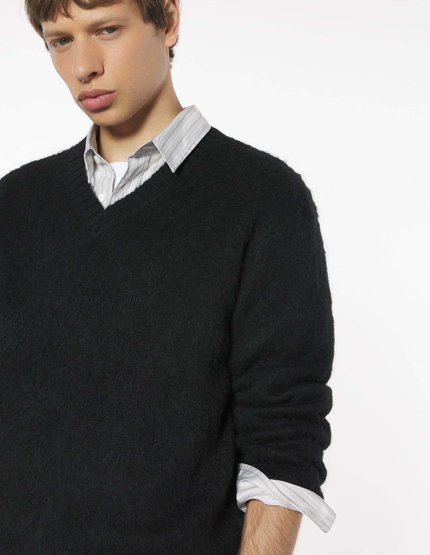 Brushed Mohair Comfort Jumper - Black