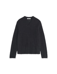 Pull à col V en laine - Black