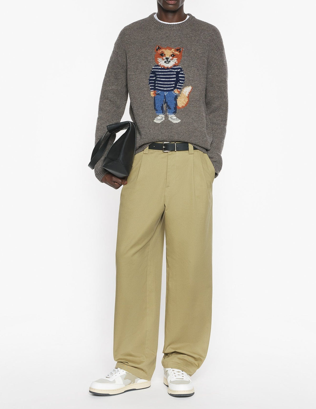 Pull Dressed Fox en laine - Dark Grey