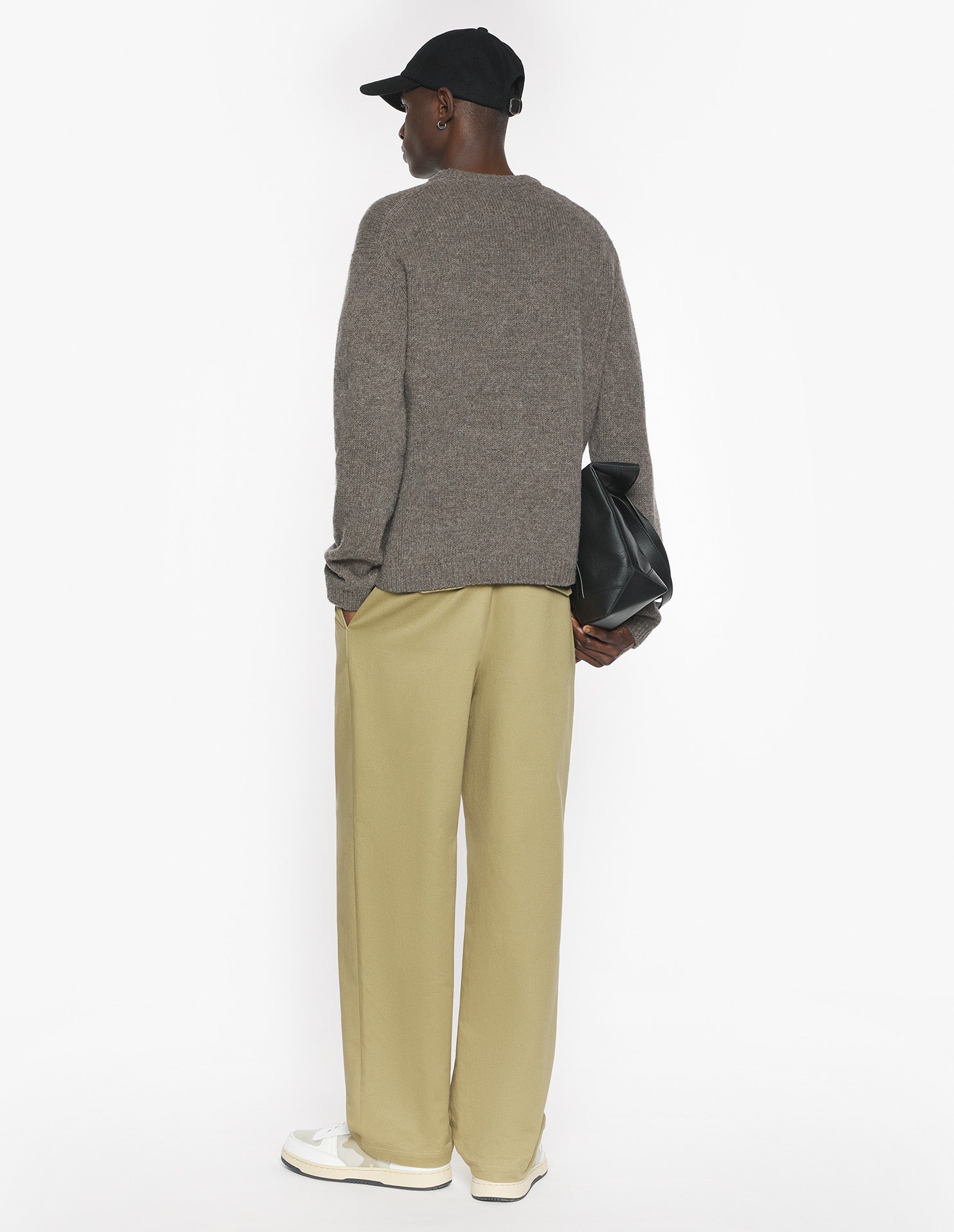 Dressed Fox Intarsia Wool Jumper - Dark Grey Melange