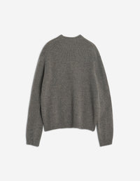 Dressed Fox Intarsia Wool Jumper - Dark Grey Melange