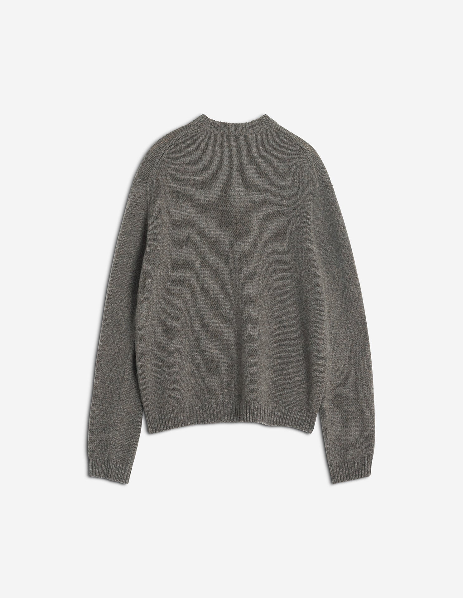 Dressed Fox Intarsia Wool Jumper - Dark Grey Melange