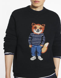 Pull Dressed Fox en laine - Black
