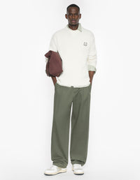 Fox Head Wool Ribbed Jumper - Ecru