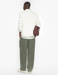 Fox Head Wool Ribbed Jumper - Ecru